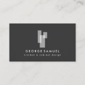 Modern Architectural Blocks Logo II Wit/Grijs Visitekaartje (Voorkant)