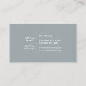 Modern Architectural Blocks Logo II Wit/Leisteen  Visitekaartje (Achterkant)