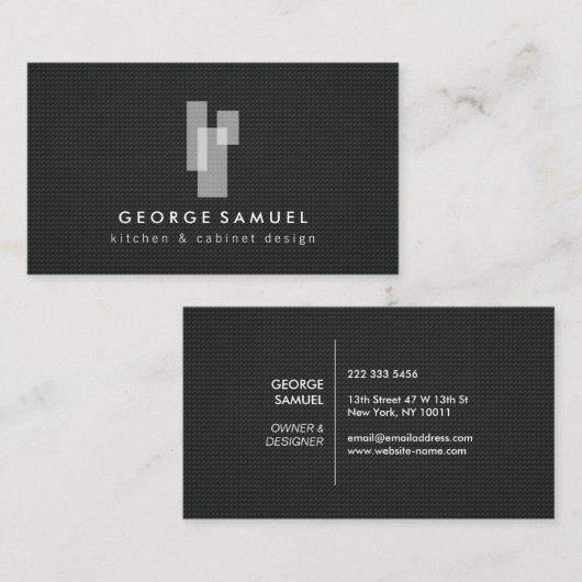 Modern Architectural Blocks Logo Visitekaartje (Voorkant / Achterkant)