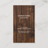 Modern Architectural Blocks Logo White/Rustic Wood Visitekaartje (Achterkant)