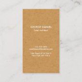 Modern Architectural Blocks Logo White/Tan  Visitekaartje (Achterkant)