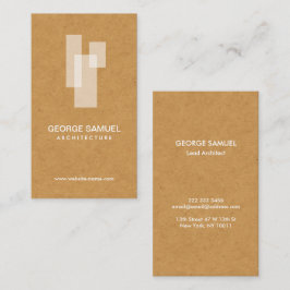 Modern Architectural Blocks Logo White/Tan  Visitekaartje