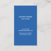 Modern Architectural Blocks Logo Wit/Blauw Visitekaartje (Achterkant)