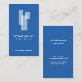 Modern Architectural Blocks Logo Wit/Blauw Visitekaartje