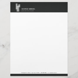 Modern Architectural Blocks Logo Wit/Grijs  Briefhoofd