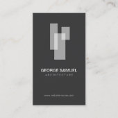 Modern Architectural Blocks Logo Wit/Grijs Visitekaartje (Voorkant)