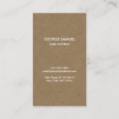 Modern Architectural Blocks Logo Wit/Kraft Visitekaartje (Achterkant)