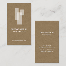 Modern Architectural Blocks Logo Wit/Kraft Visitekaartje