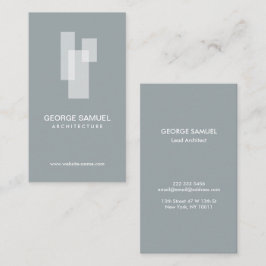 Modern Architectural Blocks Logo Wit/Leisteen  Visitekaartje