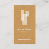 Modern Architectural Blocks Logo Wit/Tan Visitekaartje (Voorkant)