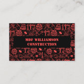 Modern Architectural Blueprint Engineer Pattern Visitekaartje (Voorkant)