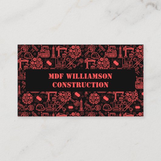 Modern Architectural Blueprint Engineer Pattern Visitekaartje (Voorkant)