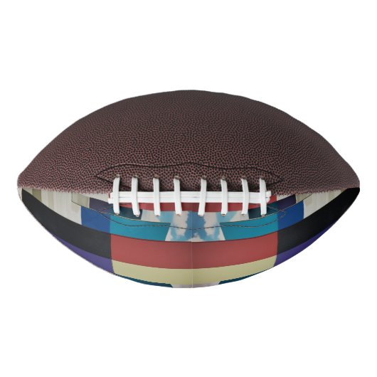 Modern Architectural Color-Block Abstract Art Foot American Football (Voorkant)