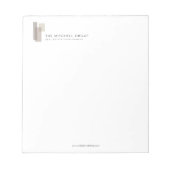 Modern Architecturale Blokken Logo Minimalistisch Notitieblok (Voorkant)