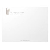 Modern Architecturale Blokken Logo Minimalistisch Notitieblok (Voorkant)