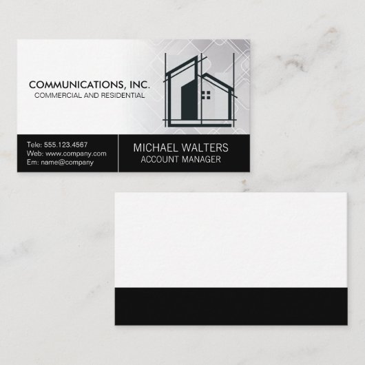 Modern Architectuur Logo Ontwerp Visitekaartje (Voorkant / Achterkant)