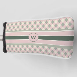 Modern Argyle patroon monogram Golfheadcover