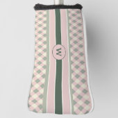 Modern Argyle patroon monogram Golfheadcover (Draai 90)