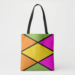 Modern Argyle Pattern Canvas tas