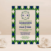Modern Argyle Pattern Golf Elke dag Acryl Uitnodigingen