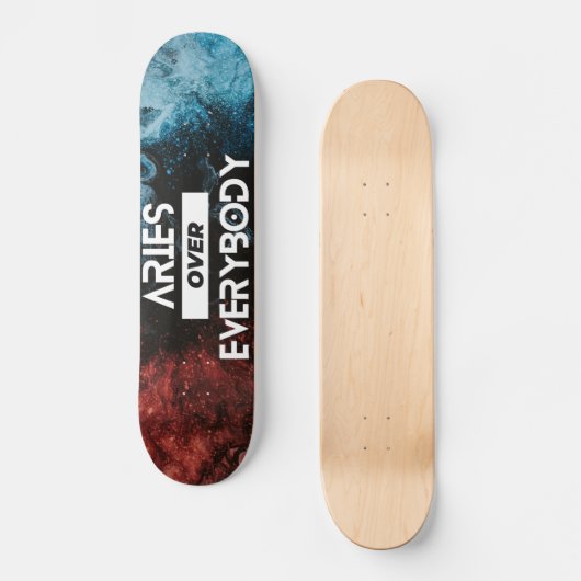 Modern Aries Zodiac Persoonlijk Skateboard (Voorkant)