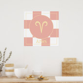 Modern Aries Zodiac Poster (Keuken)