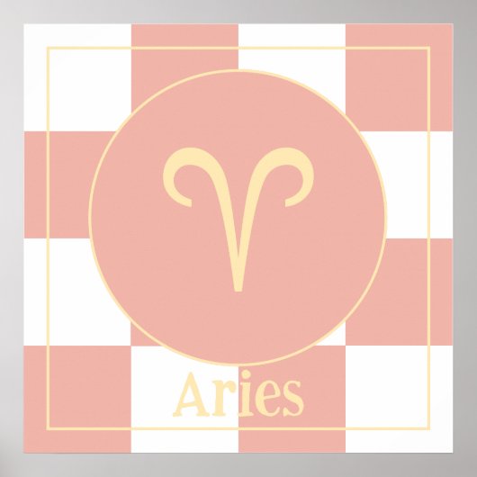 Modern Aries Zodiac Poster (Voorkant)