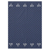 Modern Aries Zodiac Sign Blue Carbon Decor Tafelkleed (Voorkant)