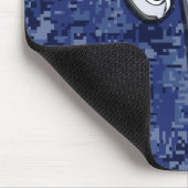 Modern Aries Zodiac Symbol Navy Blue Digital Camo Muismat (Hoek)