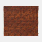 Modern Aries Zodiac Symbool in Mahogany als gedruk Fleece Deken (Voorkant (Horizontaal))