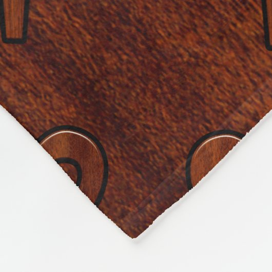 Modern Aries Zodiac Symbool in Mahogany als gedruk Fleece Deken (Hoek)