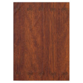 Modern Aries Zodiac Symbool in Mahogany als gedruk Tafelkleed (Voorkant)