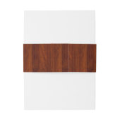 Modern Aries Zodiac Symbool op Mahogany als gedruk Uitnodigingen Wikkel (Achterkant Voorbeeld)