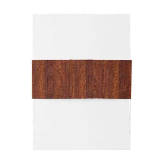 Modern Aries Zodiac Symbool op Mahogany als gedruk Uitnodigingen Wikkel (Achterkant Voorbeeld)