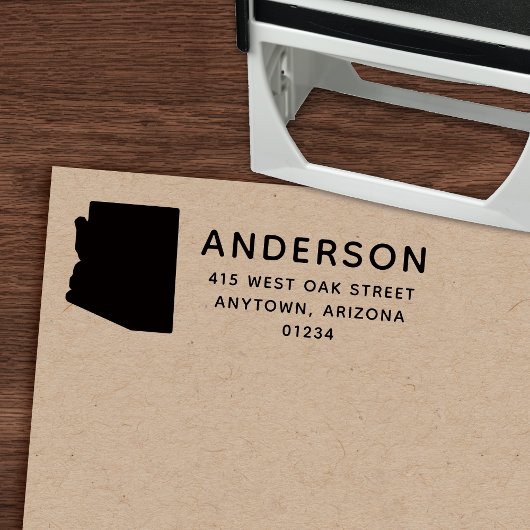 Modern ARIZONA State Shape Retouradres Zelfinktende Stempel
