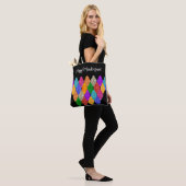 Modern Arlequin patroon Sparkly Mardi Gras Custom Tote Bag (Op model)