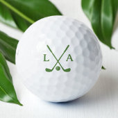 Modern Army-Green Golfer Initialen Clubs & Ball Golfballen