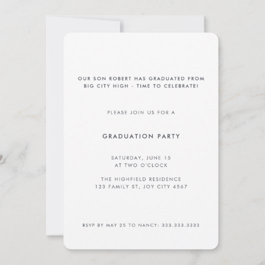 Modern Army Green Typografie Foto 2022 Afstuderen Kaart (Achterkant)