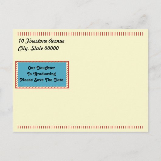 Modern Arrow and Ribbon Afstuderen Bewaar de datum Aankondigingskaart (Achterkant)