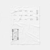 Modern Arrow Baby Milestone babydeken Fleece Deken (Voorkant)