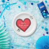 Modern Arrow & Heart Valentijnse Chic Custom Party Papieren Bordje (Feest)