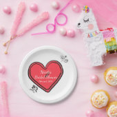 Modern Arrow & Heart Valentijnse Chic Custom Party Papieren Bordje (Feest)