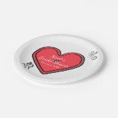 Modern Arrow & Heart Valentijnse Chic Custom Party Papieren Bordje (Gekanteld)