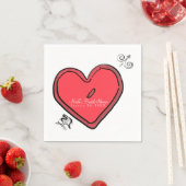 Modern Arrow & Heart Valentijnse Custom Chic Party Servet (Insitu)