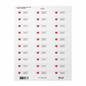 Modern Arrow & Heart Valentijnse Party Invitation Etiket (Full Sheet)