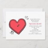 Modern Arrow & Heart Valentijnse  Party Invitation Kaart (Voorkant)