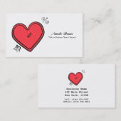 Modern Arrow & Heart Valentijns's Love Chic Visitekaartje (Voorkant / Achterkant)