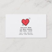 Modern Arrow & Heart Valentijns's Love Chic Visitekaartje (Achterkant)