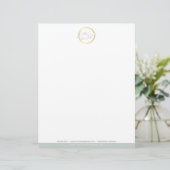 MODERN ARROW LOGO gold folie rustieke hand geteken Persoonlijk Briefhoofd (Staand voorkant)