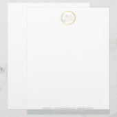 MODERN ARROW LOGO gold folie rustieke hand geteken Persoonlijk Briefhoofd (Voorkant / Achterkant)